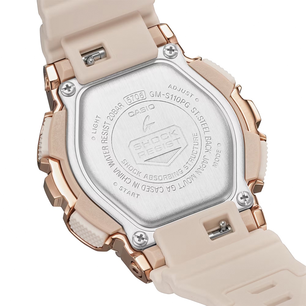 CASIO 卡西歐 G-SHOCK ITZY留真配戴款 粉紅金優雅手錶 女錶 GM-S110PG-4A, , large