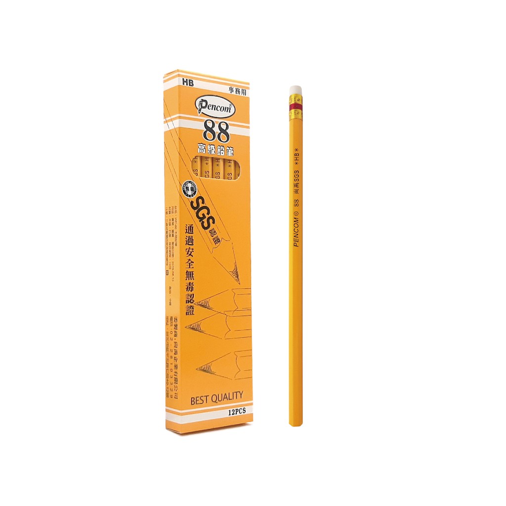Pencom尚禹 88黃桿鉛筆-12支 (WP-88)