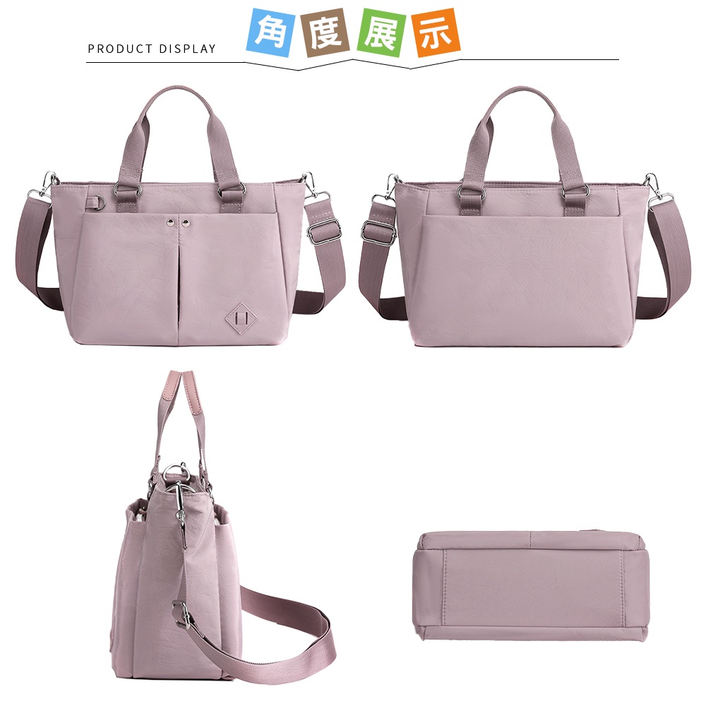 SPRING-學院風手提斜背2用包防潑水耐磨耐刮水餃包-多色(0-65025), , large