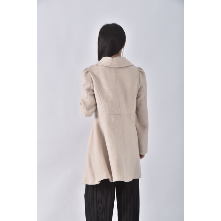 (M) 【房業涵私服】secret honey大衣杏色外套二手衣, , large