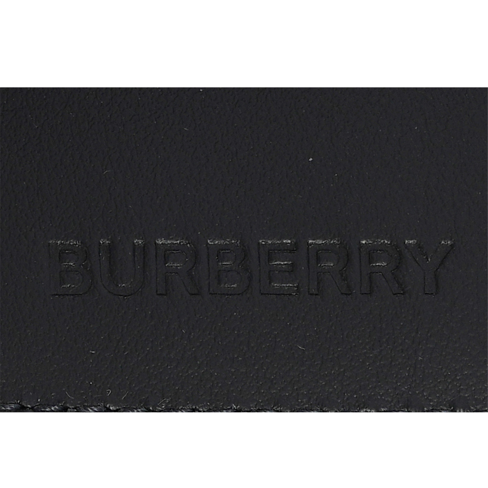 BURBERRY 經典格紋帆布對開零錢袋短夾/炭灰色, , large