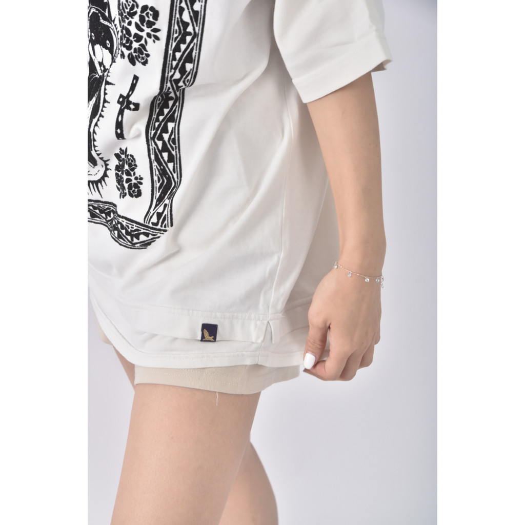 (M) scolar parity棉質純棉白色短袖上衣二手衣, , large