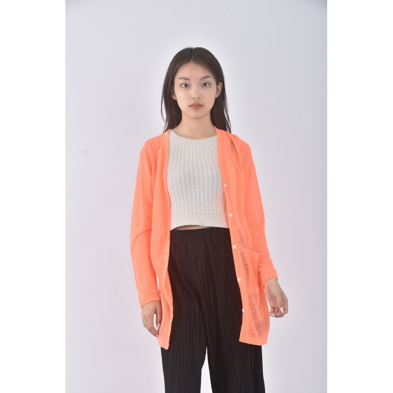 (S) orangebear質感銀光橘色外套二手衣, , large