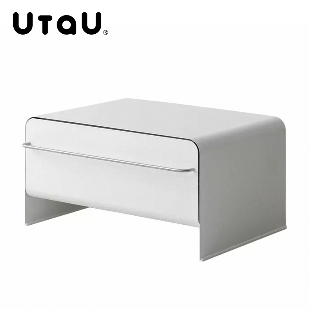 【UtaU】Japan-Designed Stylish Drawer-Type Storage Cabinet, Large (Magnetic Storage / Toaster Storage / Appliance Storage / Drawer Design) – Snow Peak White, , large