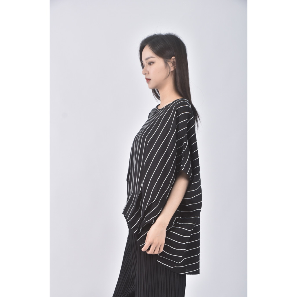 (F) ep條紋黑色上衣二手衣, , large