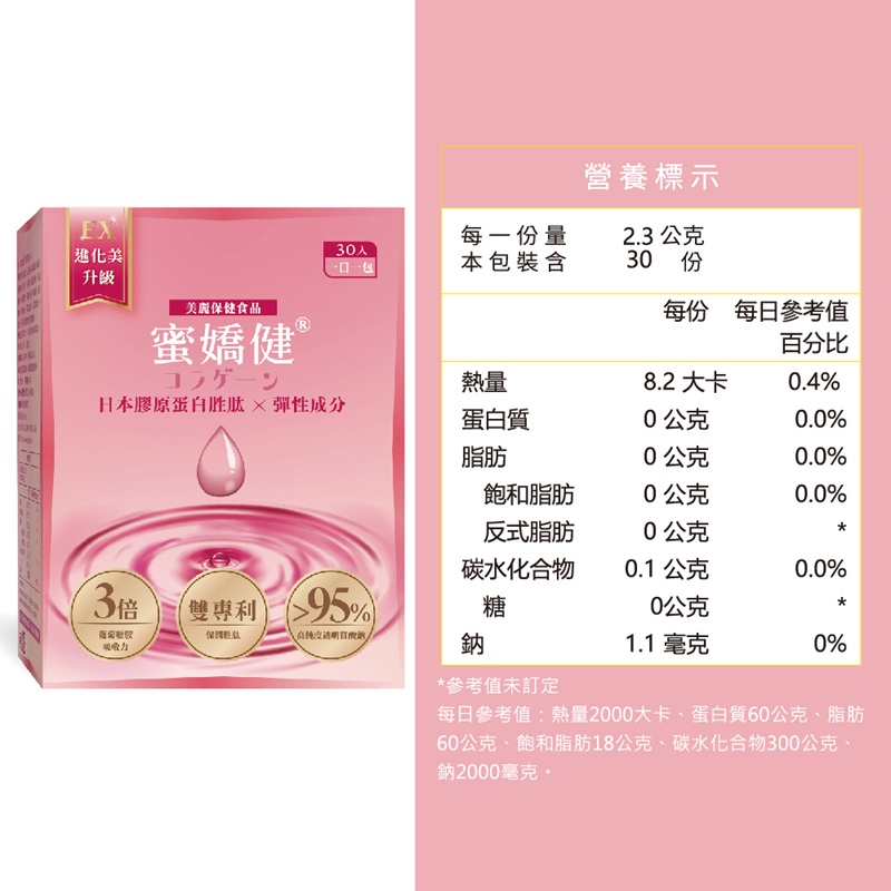 【果利生技】蜜嬌健®日本膠原蛋白胜肽 (30入/盒)-香戀莓果口味, , large