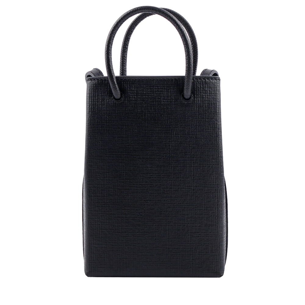 BALENCIAGA Logo購物手機袋/黑色, , large