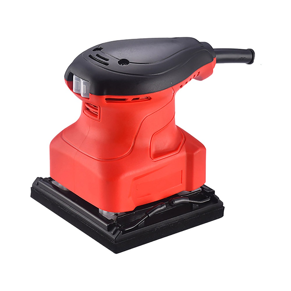 Small flat-panel square sander, 110V, comes with 1 piece of sandpaper (red)., , large