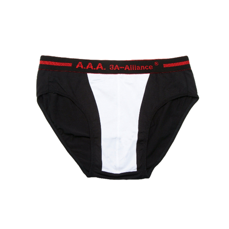 ﹝ 3A-Alliance ﹞美式簡約三角褲/黑+白色, , large