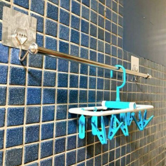 [熊好貼國際]毛巾架 75cm單桿(SGS認證不銹鋼) 凹凸紋路牆面可貼(一次貼) 無痕掛勾掛鉤 壁掛 舒適家, , large