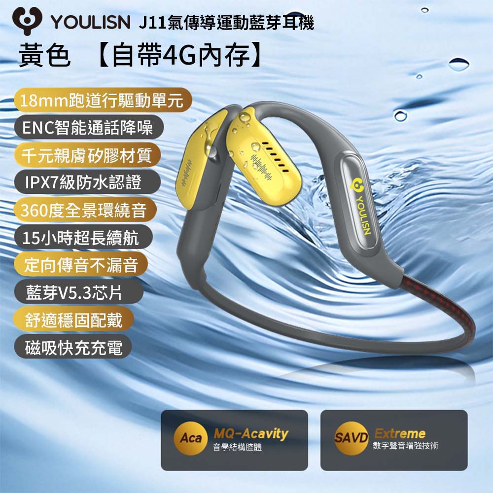 【YOULISN】J11 Air Conduction Waterproof Sports Bluetooth Headphones