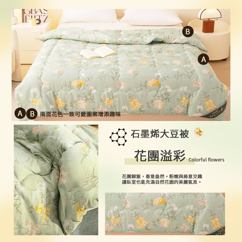 Graphene Thermoregulating Soy Fiber Washable Quilt, , large