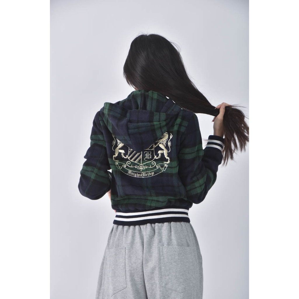 (S) k sport格紋綠色外套二手衣, , large