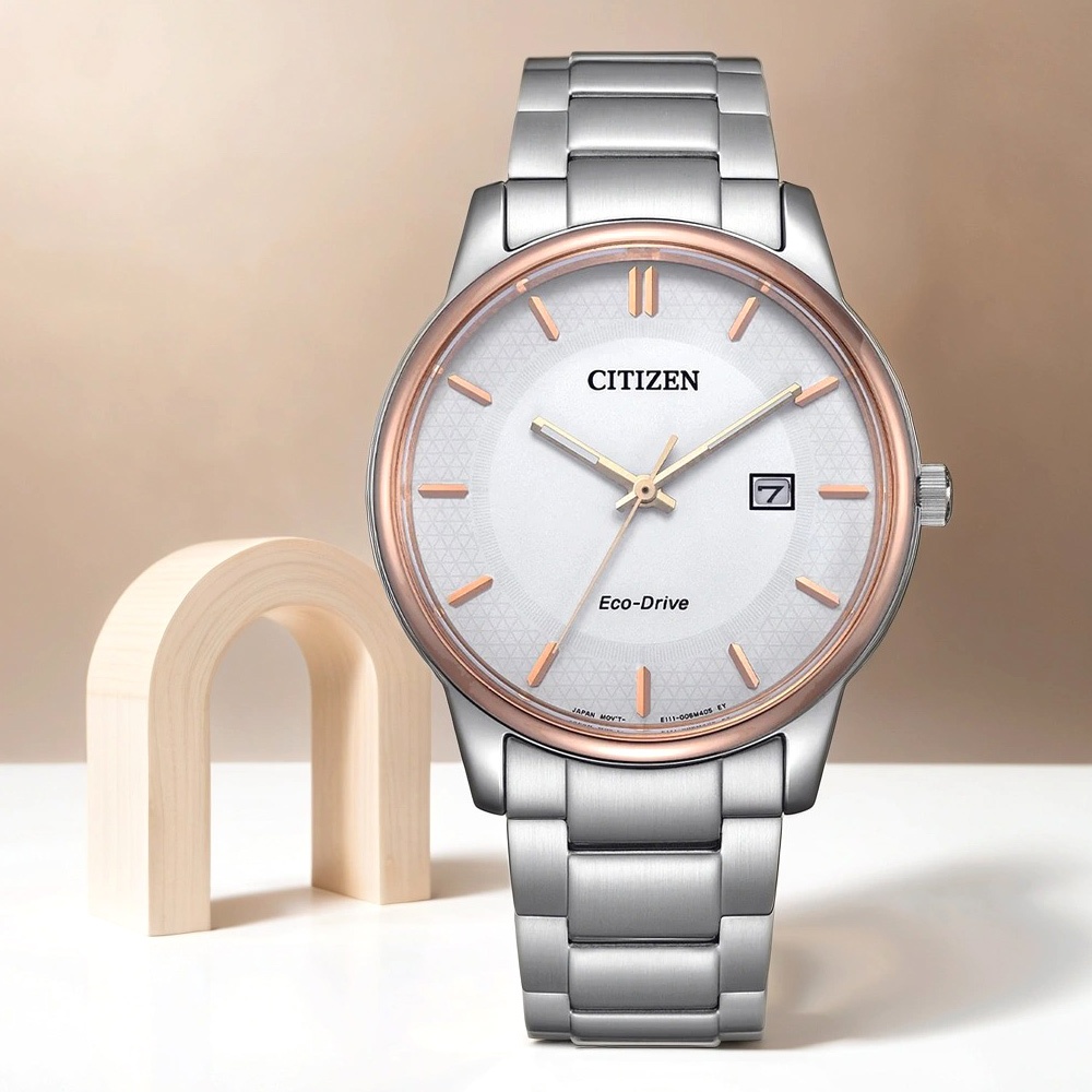 CITIZEN 星辰 光動能經典手錶-白/40mm BM6979-74A, , large
