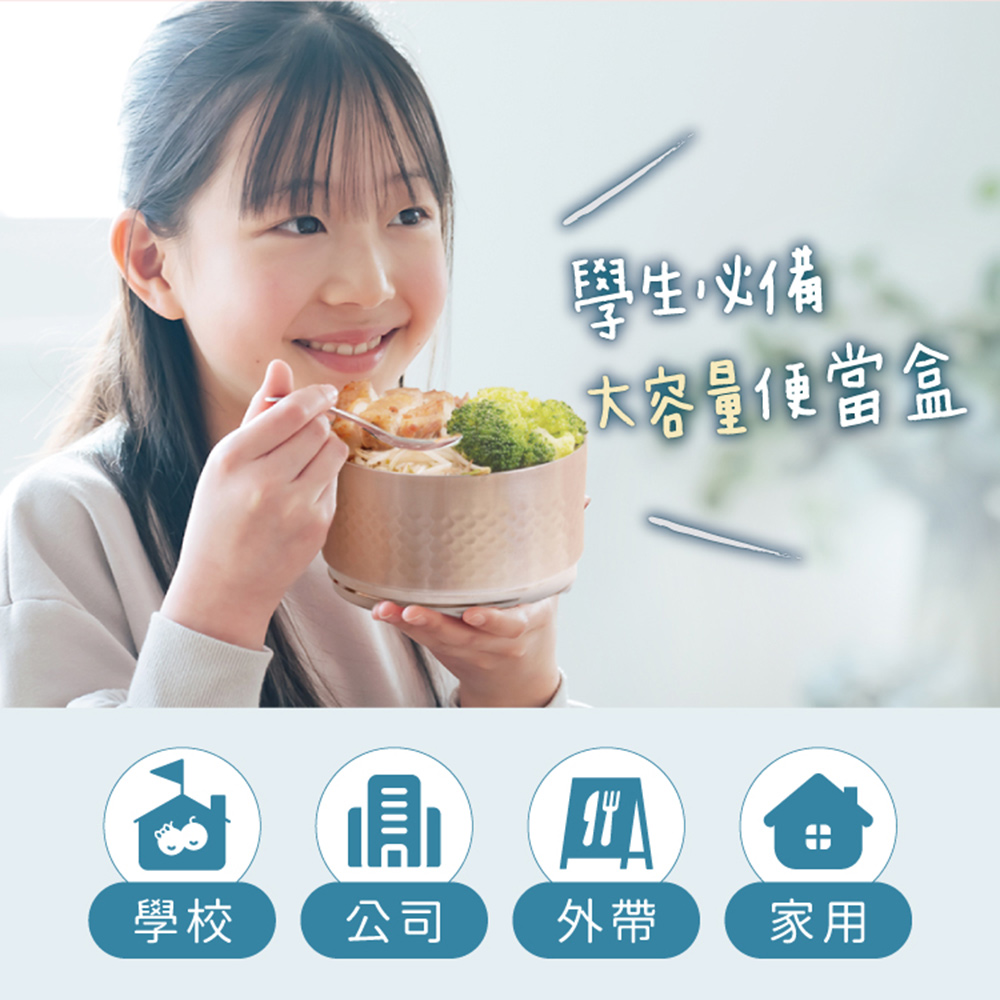 【KOM】角落小夥伴 ECO易扣防漏雙層隔熱304不鏽鋼便當盒(飯碗/湯碗/菜盤), , large