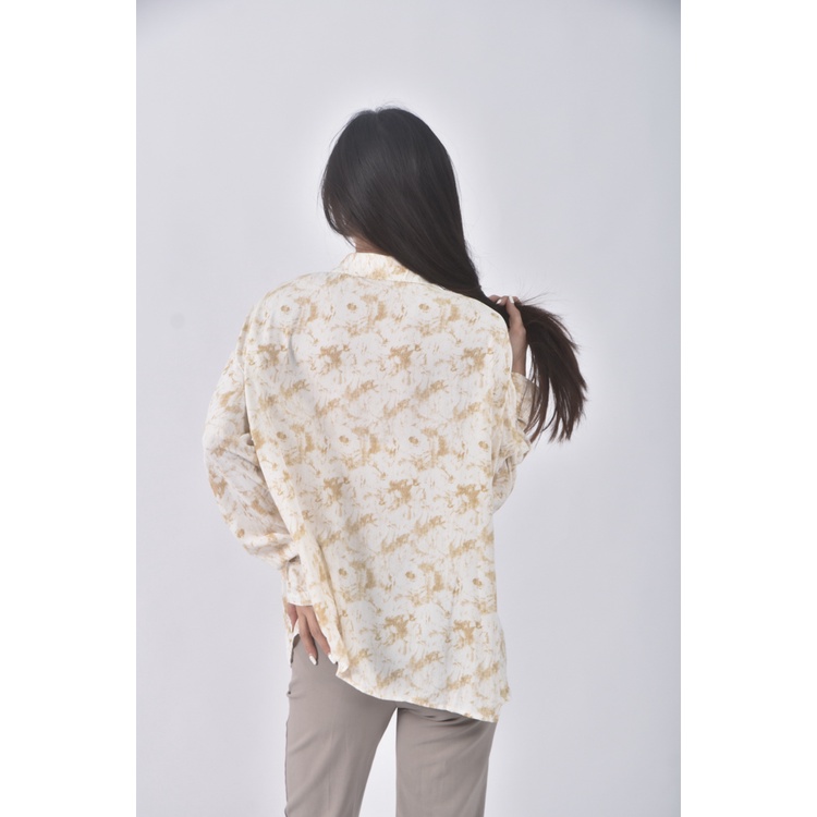 (L) meier q質感杏色襯衫上衣二手衣, , large