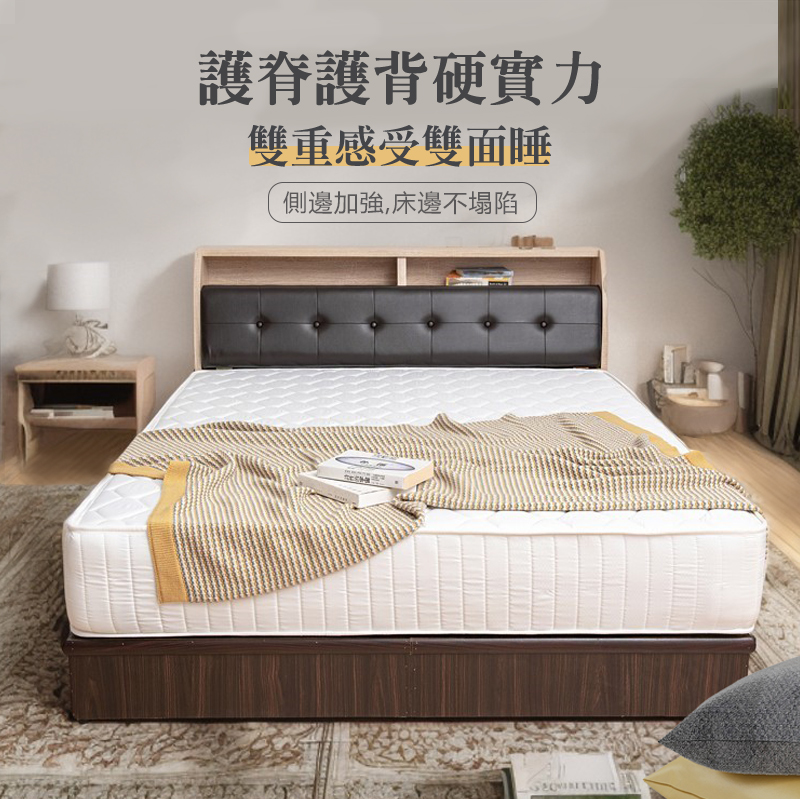 【KIKY】二代英式升級版泡棉加強框獨立筒床墊(雙人加大6尺), , large