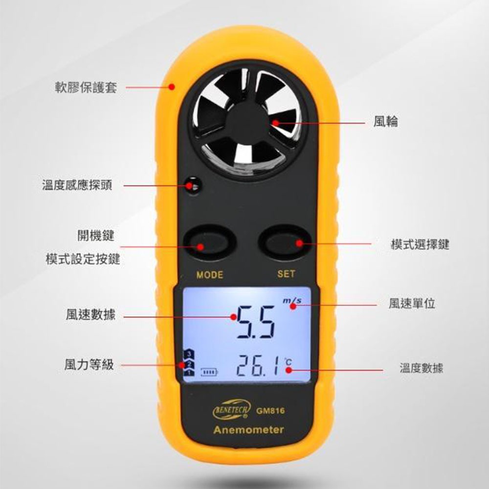 GM816 Dual-purpose anemometer, , large