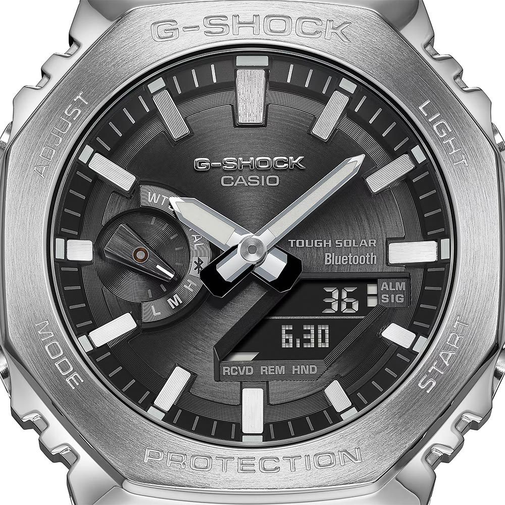 CASIO 卡西歐 G-SHOCK 全金屬 雙顯太陽能藍牙手錶 GM-B2100SD-1A, , large
