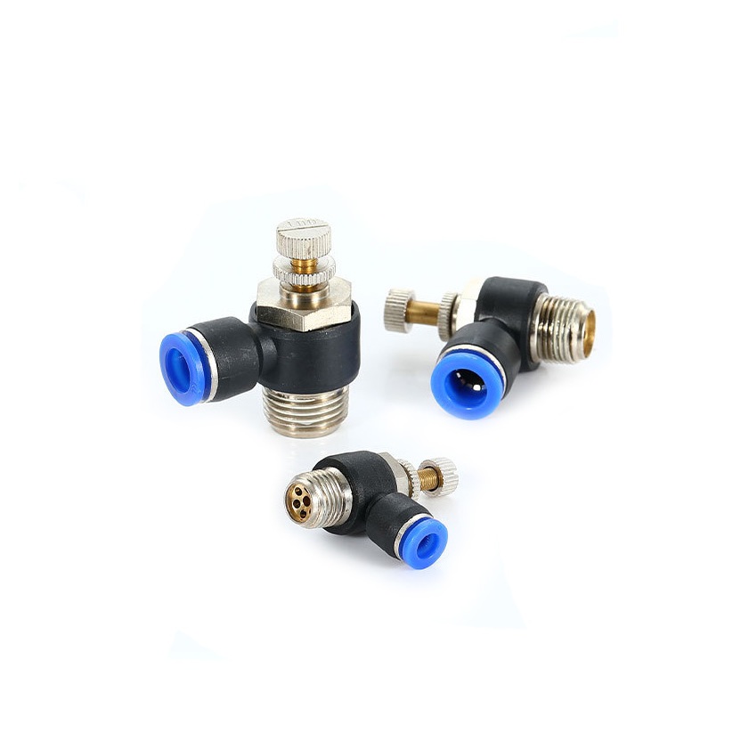 省力快速接頭 節流閥 調速閥 可調 SL JSC空壓機公母頭 氣管接頭 風管接頭 氣泵接頭 快速插頭, , large