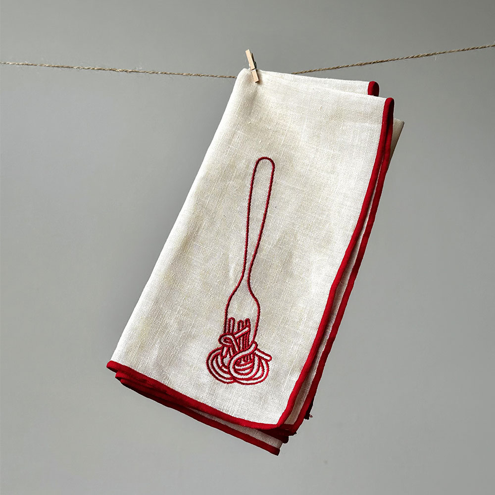 Embroidered Napkins-Spagetti, , large