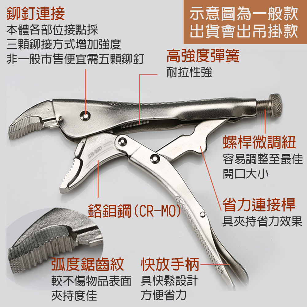 台灣出貨！精品款10吋萬能鉗 10DG 吊掛式 鯉魚鉗/固定鉗 大力鉗 IRWIN VICE GRIP美國握手牌同品質, , large