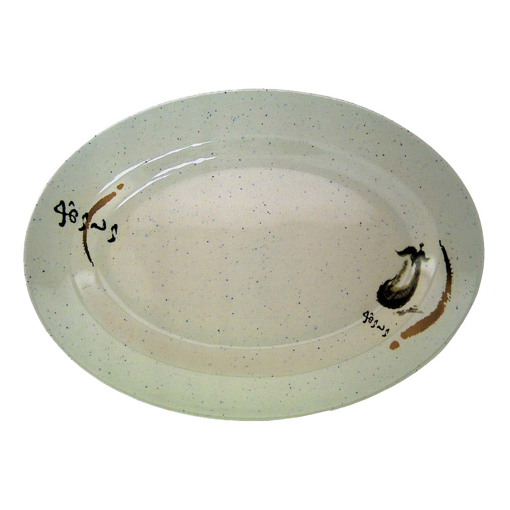 Japanese 10 Inch Oval Plate, , large