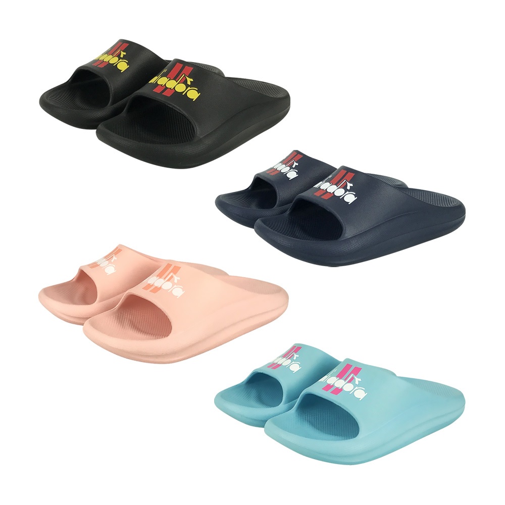 DIADORA迪亞多那 MIT童趣厚底拖鞋 童拖鞋 童鞋 台灣製造 緩震 Q彈 舒壓 人體工學 防滑 黑 寶藍 粉 藍