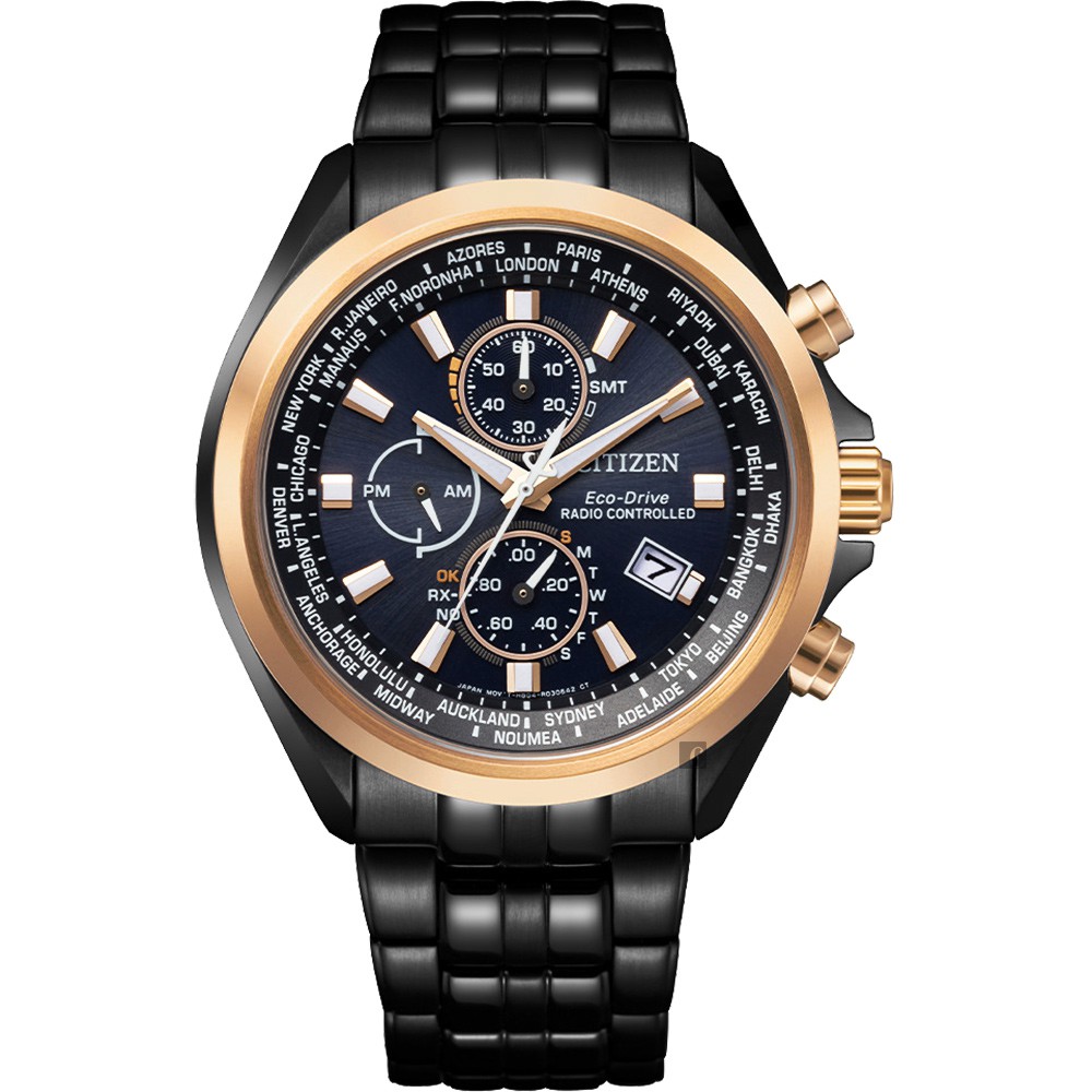 CITIZEN 星辰 廣告款 光動能萬年曆電波手錶 AT8206-81L, , large