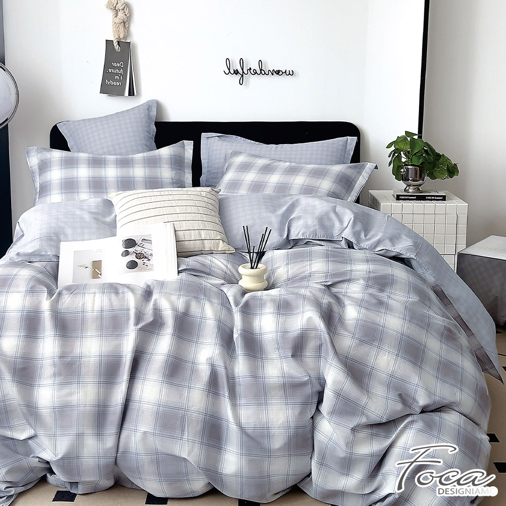 【FOCA買一送一+三防枕x2】100%精梳純棉舖棉兩用被床包組(單/雙/加/特), , large