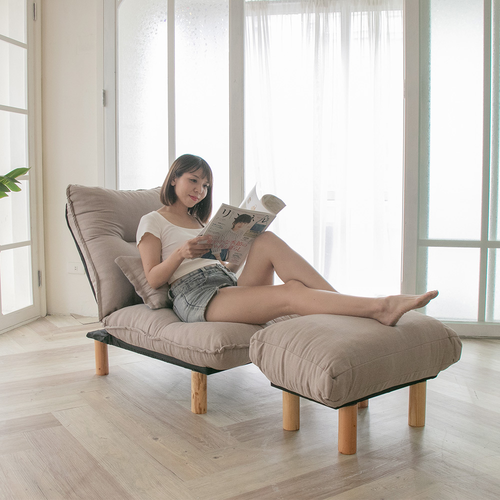 Duke simple style multifunctional single sofa bed, 深藍, large