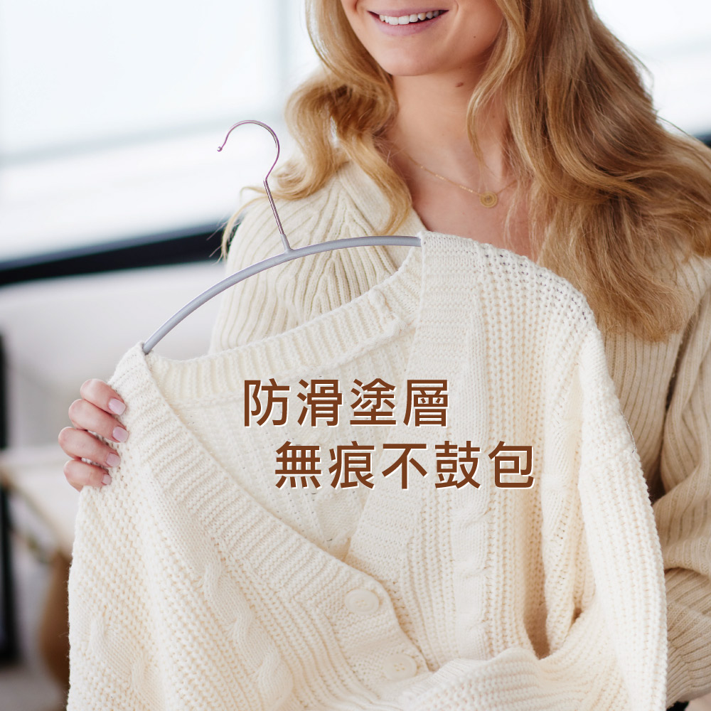 【德國MAWA】德國原裝進口 無痕止滑 時尚多功能衣架40cm 16入/白, , large