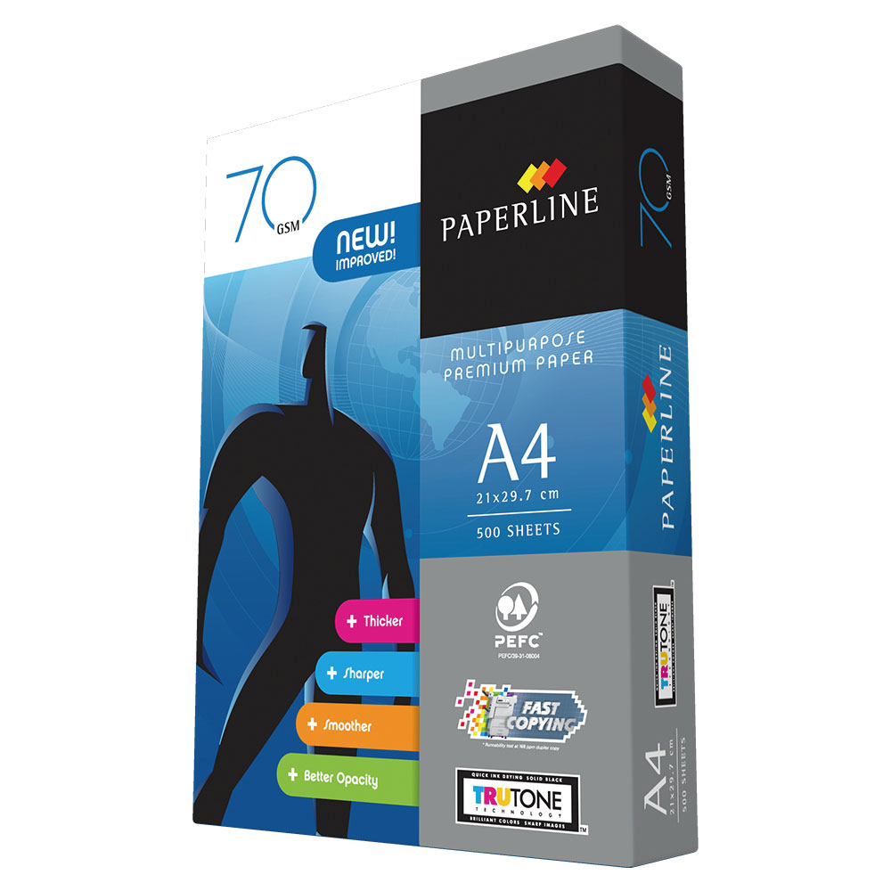 【PAPERLINE】金牌 70磅 70P 多功能 A4 影印紙 50包 /組 地球藍 NEW IMPROVED, , large