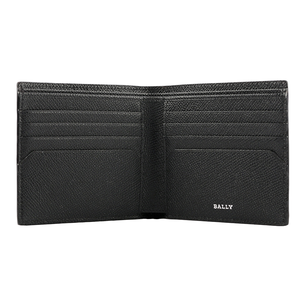 BALLY  壓紋牛皮雙色皮帶+8卡短夾禮盒組 / 黑色, , large