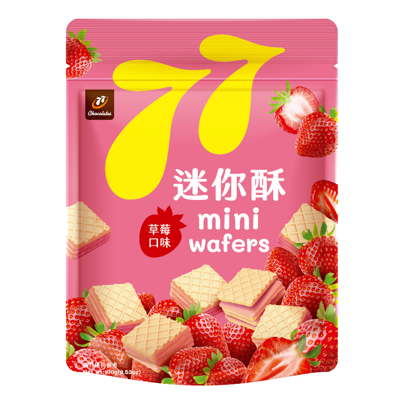 77 mini wafers Strawberry Flavor, , large