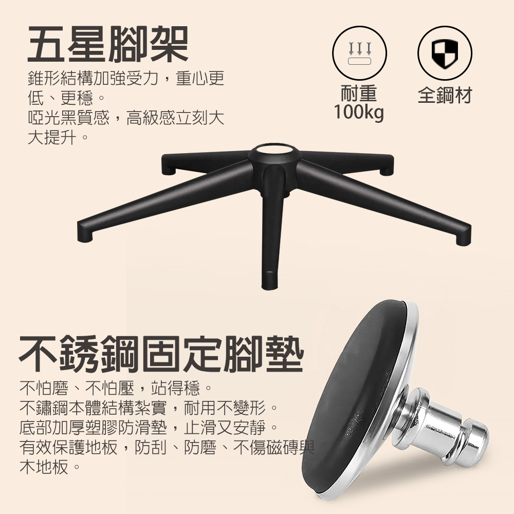 【G+居家】免組裝 設計師方格扶手皮革高吧檯五爪高腳椅, , large