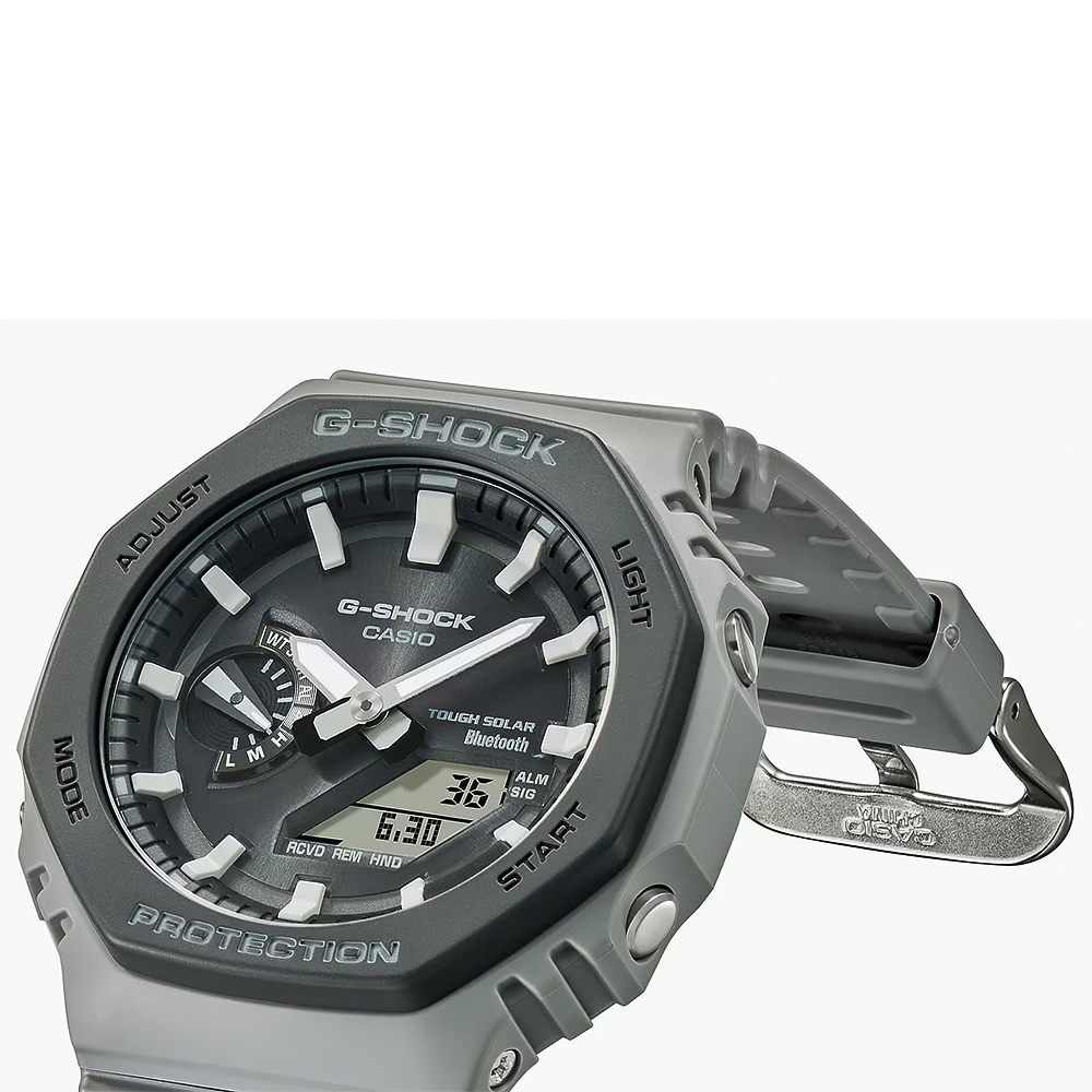 CASIO 卡西歐 G-SHOCK 運動風極簡八角 太陽能電力智慧藍牙手錶 GA-B2100LUU-8A, , large