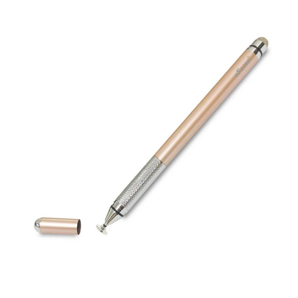 [eFocusSaturn Gold]DP22Dual-Head Disc Mesh Fine Stylus Pen