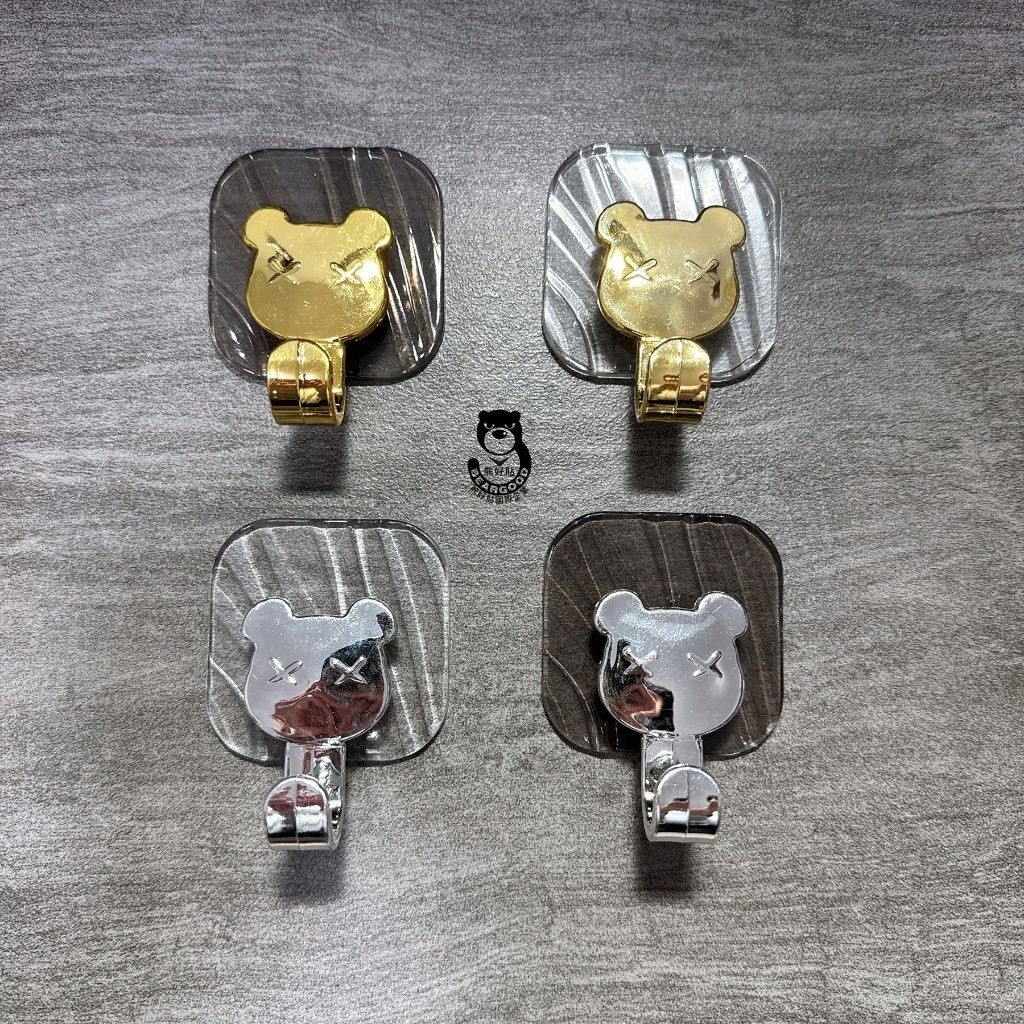 [Beargood sticker] Acrylic Adhesive Hook (Transparent), , large