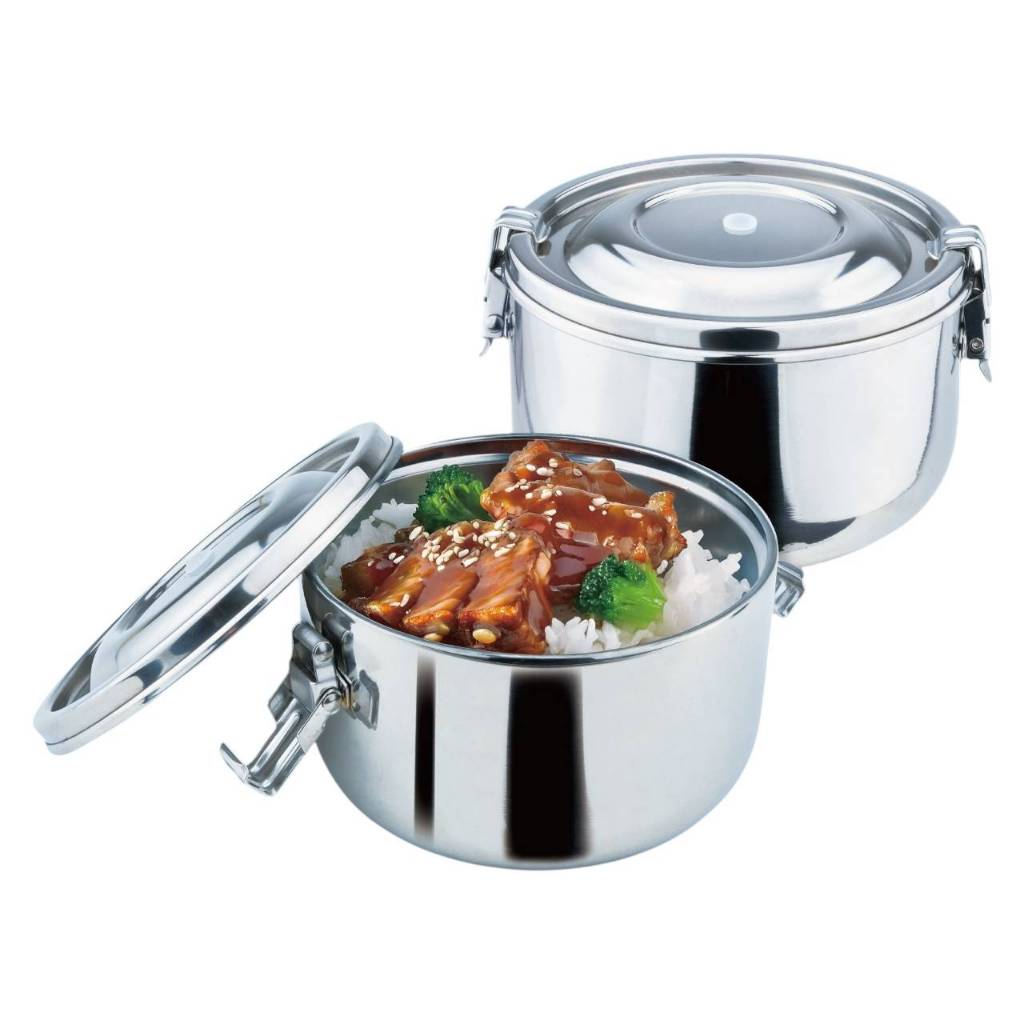 CLARE 可蕾爾 晶鑽316不鏽鋼防溢隔熱餐盒便當盒學生隔熱餐盒 14cm-Leidea樂德兒