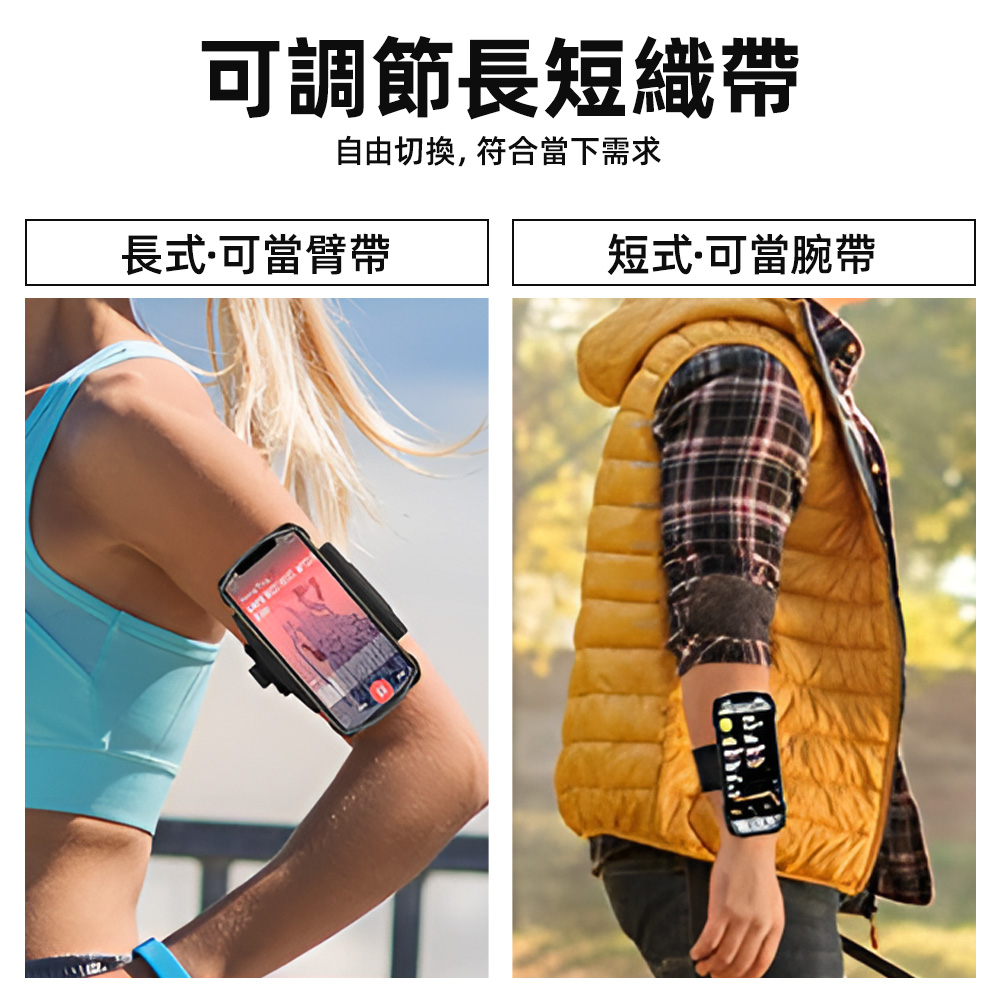 【上手家居】快拆式旋轉手機臂套-黑色(手機臂套/手機套/手機臂包/運動手機包/慢跑/跑步), , large