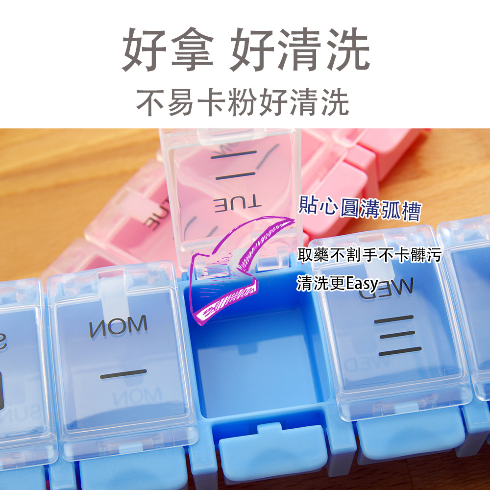 GS MALL 七日保健彈跳藥盒 隨身藥盒 收納藥盒 按壓式藥盒 彈跳藥盒 保健藥盒 七日藥盒 藥盒 收納盒, , large