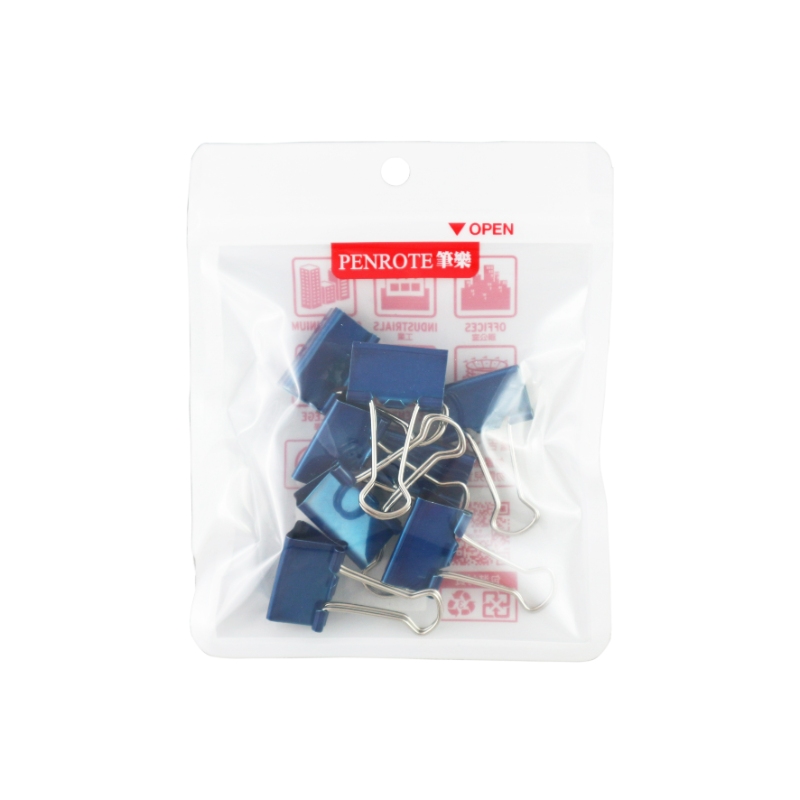 Metallic Blue Binder Clips &ndash; #4, , large