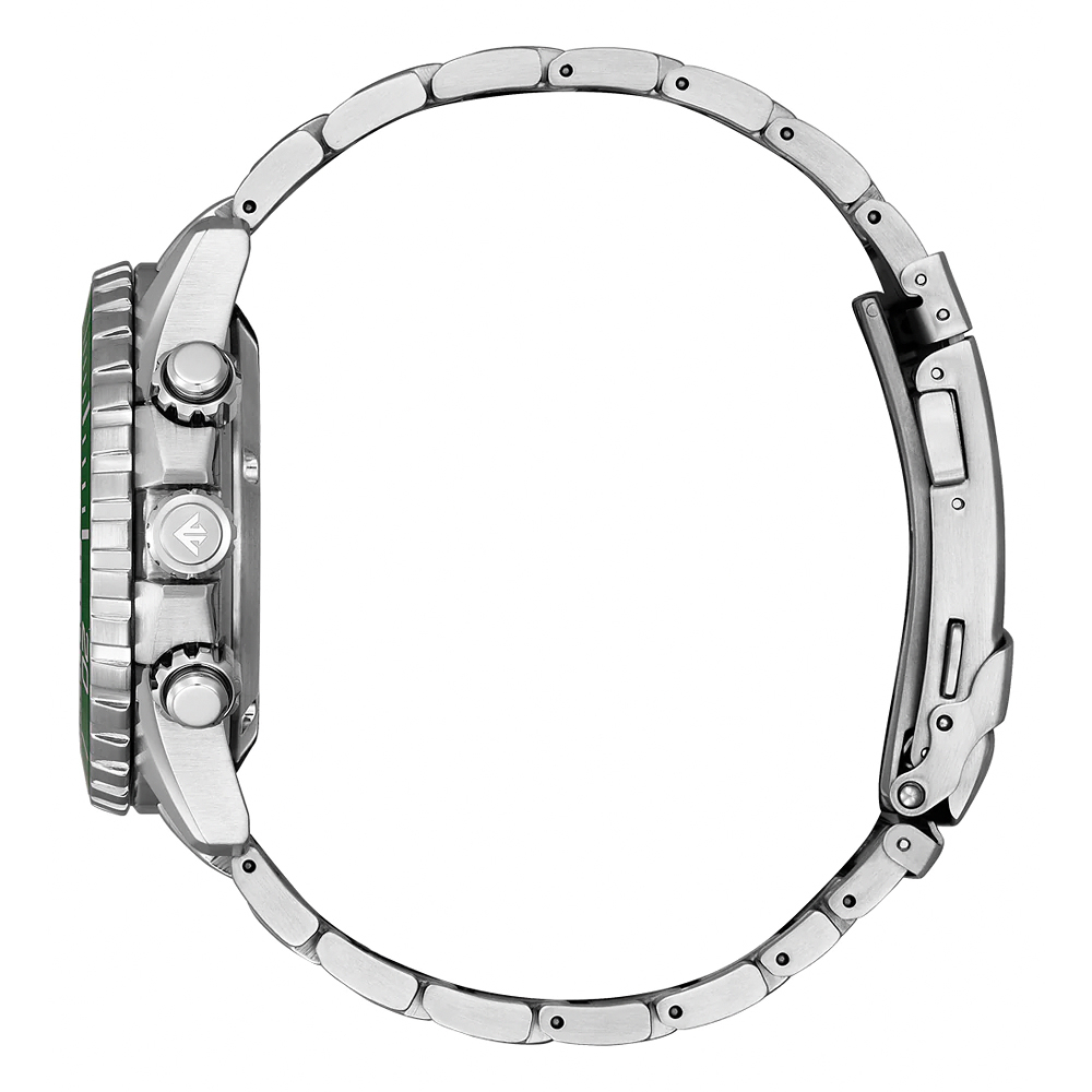CITIZEN 星辰 Promaster 光動能潛水計時手錶-銀x綠/44.5mm CA0820-50X, , large