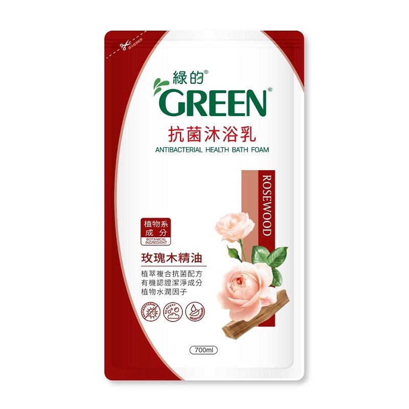 綠的抗菌沐浴乳玫瑰木補充包, , large