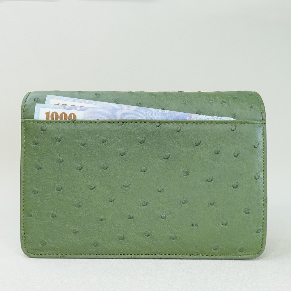 【M2nd】金妮鴕鳥皮鍊帶肩揹包(綠-T9436A), , large