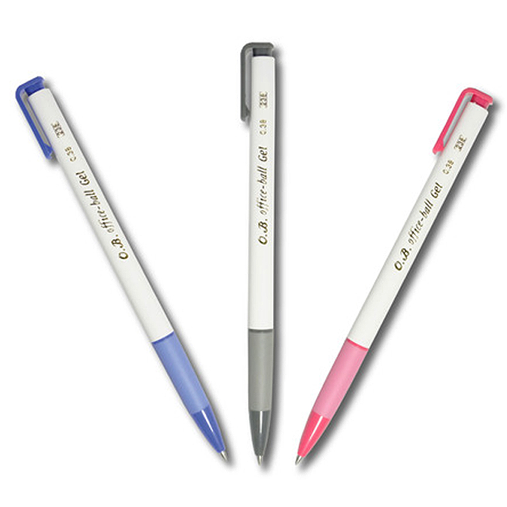 【O.B.】Gel-ball 自動中性筆 0.38mm 單色 100支 /組 OB-238 - 多款可選