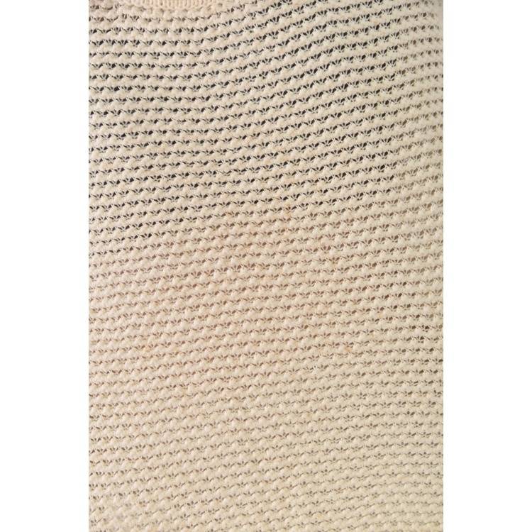 (S) supermelala質感修身短版棉質圓領杏色短袖上衣二手衣, , large