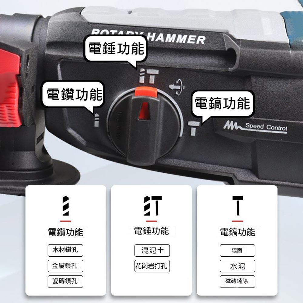 28D輕型電錘+工具箱+五隻鑽頭, , large