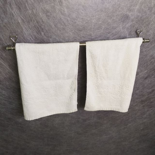 [熊好貼國際]毛巾架 75cm單桿(SGS認證不銹鋼) 凹凸紋路牆面可貼(一次貼) 無痕掛勾掛鉤 壁掛 舒適家, , large